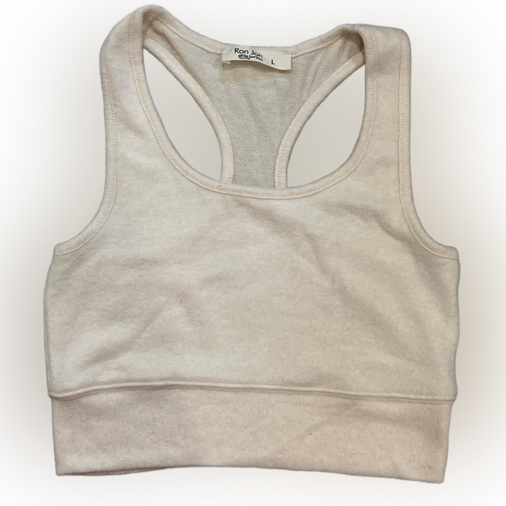 Ron Jon Cream Racerback Crop Top. SOFT!!!!!